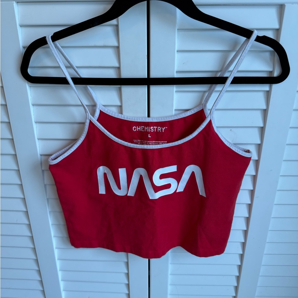 Red NASA Crop Top